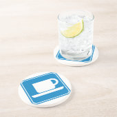 Dessous De Verre En Grès Signe de route de café-restaurant (Côté)
