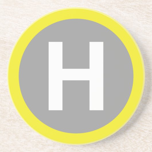 Dessous De Verre En Grès Signe d'héliport (Devant)