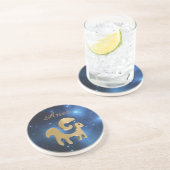 Dessous De Verre En Grès Signe d'or de Bélier (Côté)