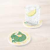 Dessous De Verre En Grès Signe du zodiaque Capricorne sur un (Côté)