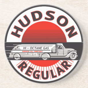 Dessous De Verre En Grès Signe régulier vintage d'essence du Hudson
