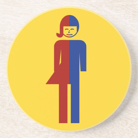 Dessous De Verre En Grès Signe thaïlandais ⚠ Toilet de Ladyboy (Devant)