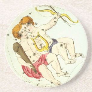 Dessous De Verre En Grès SIGNE Zodiaque : Gemini