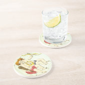 Dessous De Verre En Grès SIGNE Zodiaque : Gemini (Côté)