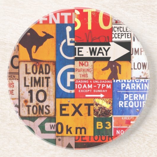 Dessous De Verre En Grès Signes (Devant)