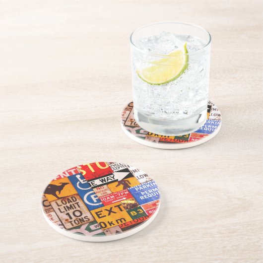 Dessous De Verre En Grès Signes (Côté)