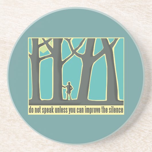 Dessous De Verre En Grès Silence de la forêt (Devant)