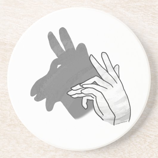 Dessous De Verre En Grès Silhouette à la main Billy Goat Grey (Devant)