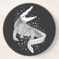 Silhouette d'animal blanc - Crocodile