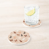 Dessous De Verre En Grès Silhouette de chat (Côté)