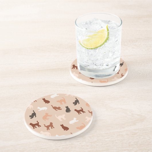 Dessous De Verre En Grès Silhouette de chat (Côté)