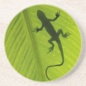 Dessous De Verre En Grès Silhouette de Gecko (Devant)