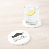 Dessous De Verre En Grès Silhouette de main de canard (Côté)