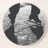 Dessous De Verre En Grès Silhouette de patins (Devant)