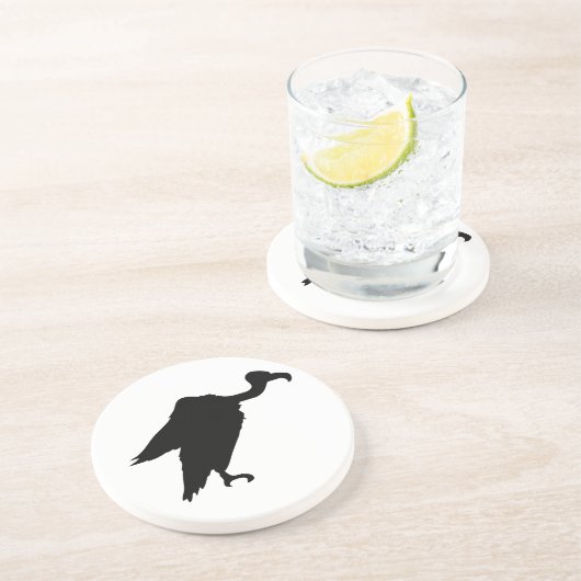 Dessous De Verre En Grès Silhouette de vautour (Côté)