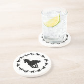 Dessous De Verre En Grès Silhouette Design Cheval (Côté)