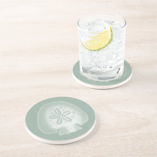 Dessous De Verre En Grès Silhouette Dollar De Sable (Côté)