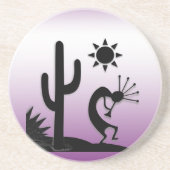 Dessous De Verre En Grès Silhouette Kokopelli (Devant)