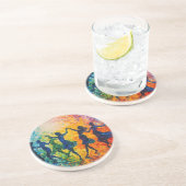 Dessous De Verre En Grès Silhouettes colorées dansant (Côté)