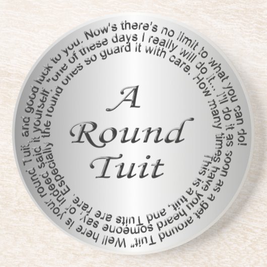 Dessous De Verre En Grès Silver Round Tuit (Devant)