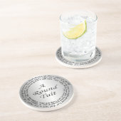Dessous De Verre En Grès Silver Round Tuit (Côté)
