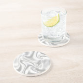 Dessous De Verre En Grès Silver Satin (Côté)