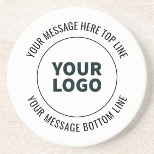 Dessous De Verre En Grès Simple à remplacer par votre logo ou image 