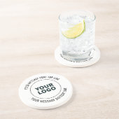 Dessous De Verre En Grès Simple à remplacer par votre logo ou votre image (Côté)