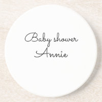 simple minimal ajoutez votre nom texte baby shower