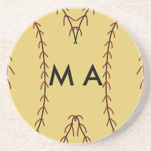 Dessous De Verre En Grès Simple monogramme ajoutez votre lettre de nom homm