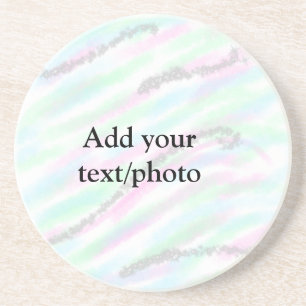 Dessous De Verre En Grès Simple pastel glitter colorful add your text photo