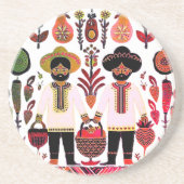 Dessous De Verre En Grès simple peinture madhubani (Devant)