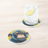 Dessous De Verre En Grès Singe Amusant (Côté)