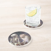 Dessous De Verre En Grès Singe Avant Squelette (Côté)