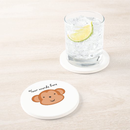 Dessous De Verre En Grès Singe de sourire (Côté)