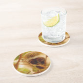Dessous De Verre En Grès Singe effronté. (Côté)