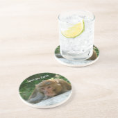 Dessous De Verre En Grès Singe - Grand-père (Côté)