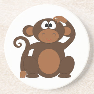 Dessous De Verre En Grès Singe mignon