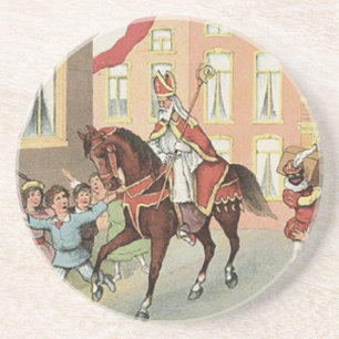 Dessous De Verre En Grès Sinterklaas Dutch St. Nick Vintage St. Nicholas