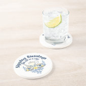 Dessous De Verre En Grès Sipping Blessures une tasse à la fois (Côté)