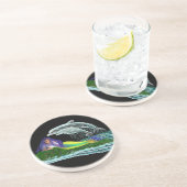 Dessous De Verre En Grès Sirène avec dauphins (Côté)