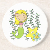 Dessous De Verre En Grès Sirène blonde (Devant)