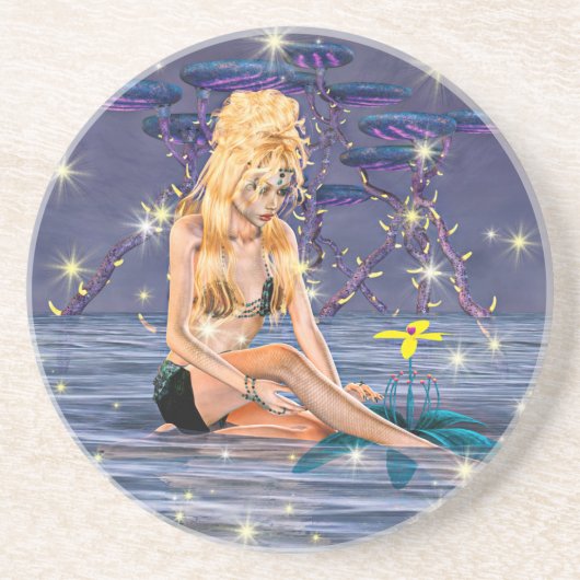 Dessous De Verre En Grès Sirène dorée (Devant)
