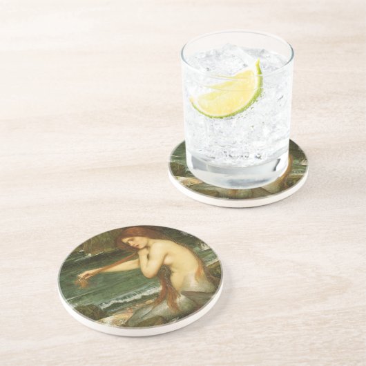 Dessous De Verre En Grès Sirène par John William Waterhouse (Côté)