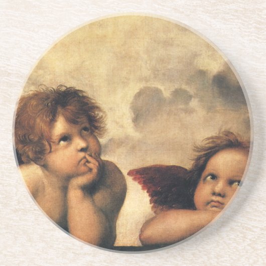 Dessous De Verre En Grès Sistine Madonna Angels par Raphael Sanzio (Devant)