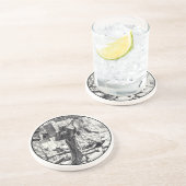 Dessous De Verre En Grès Skeleton joue la musique de la mort (Côté)