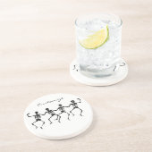 Dessous De Verre En Grès Skeletons dansants Halloween Thunder_Cove (Côté)