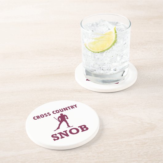 Dessous De Verre En Grès Ski de fond (Côté)