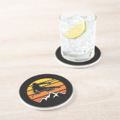Dessous De Verre En Grès Ski rétro (Côté)