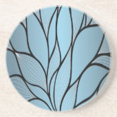 Dessous De Verre En Grès Sky Blue Hues Creative Leave Motif (Devant)
